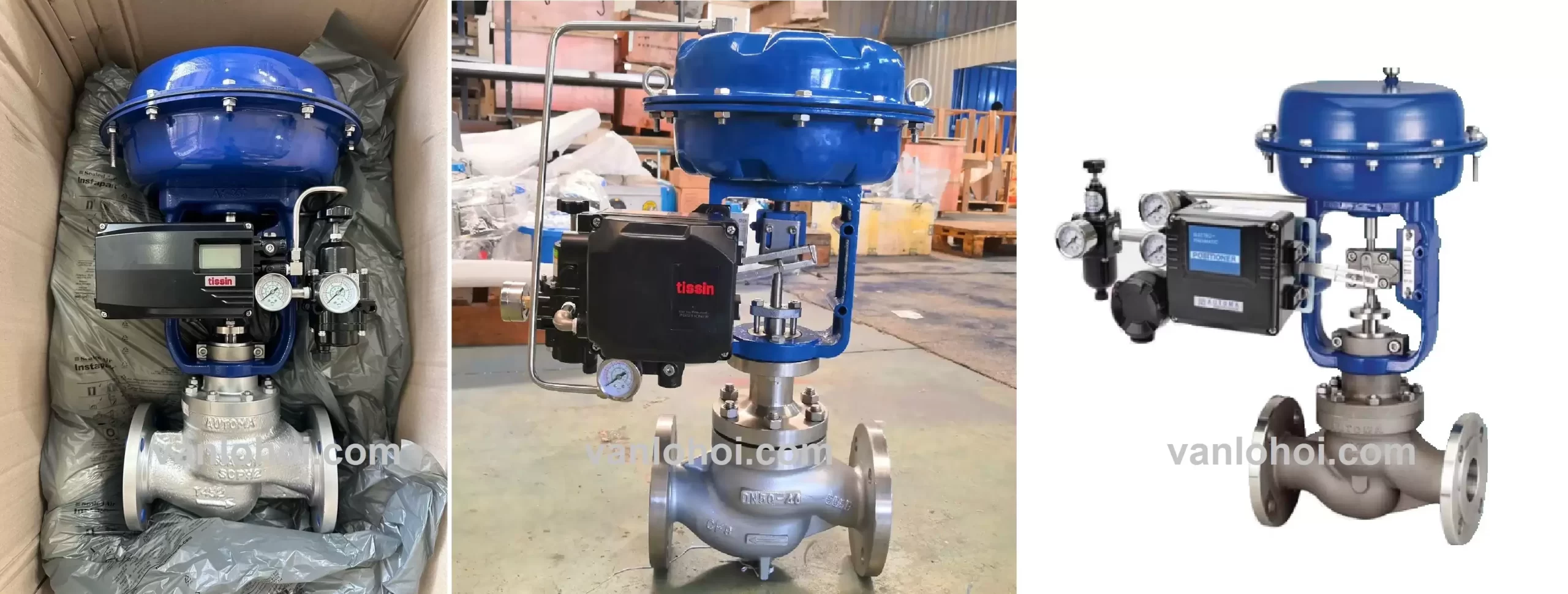 Van cầu tuyến tính Automa 4-20mA ACV control valve